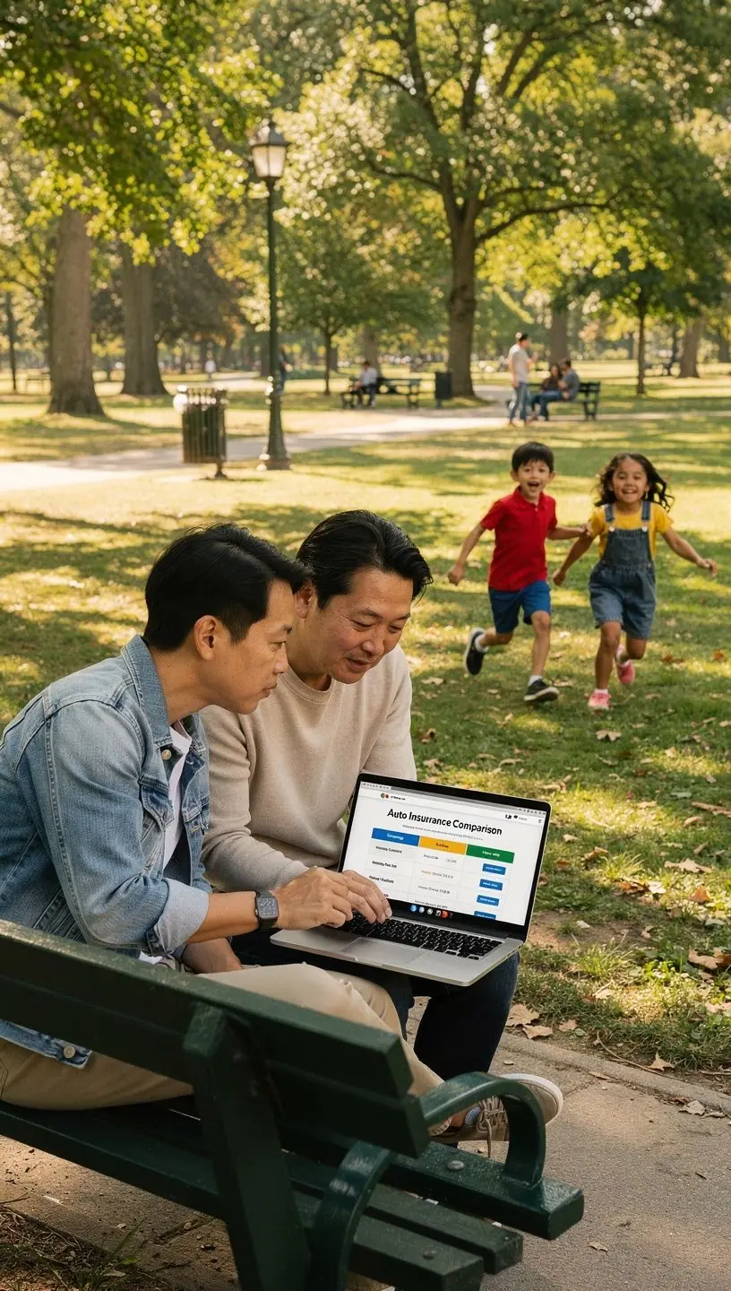 Zespół ekspertów ubezpieczeniowych pracujący nad dostosowaniem planu dla gospodarstwa domowego z kilkoma pojazdami.